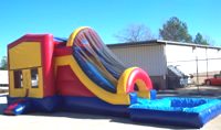 Big Three 'n' One Inflatable Moon Walk Bounce House with Pool