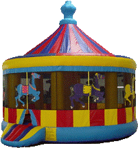 Carousel inflatable Moon Walk Bounce House